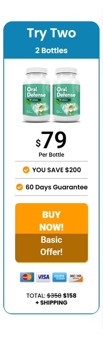 Oral Defense™ 2 bottles pricing